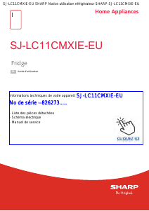 Mode d’emploi Sharp SJ-LC11CMXIE-EU Réfrigérateur