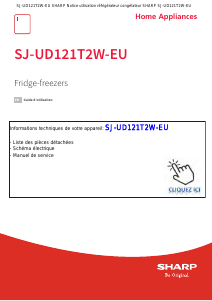 Mode d’emploi Sharp SJ-UD121T2W-EU Réfrigérateur