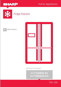 Mode d’emploi Sharp SJ-F1560E0A-EU Réfrigérateur combiné