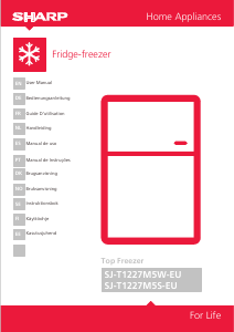 Mode d’emploi Sharp SJ-T1227M5W-EU Réfrigérateur combiné