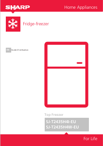 Mode d’emploi Sharp SJ-T2435H4W-EU Réfrigérateur combiné