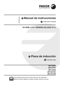 Manual Fagor 3IF-31AC Hob