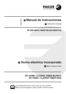 Handleiding Fagor 9H-185BX Classic Timer Oven