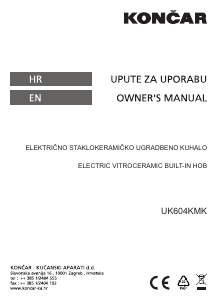 Handleiding Končar UK604KMK Kookplaat