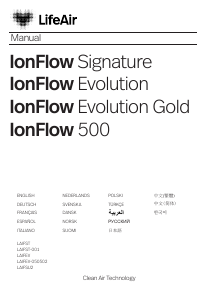 사용 설명서 LightAir IonFlow Evolution Gold 공기 청정기