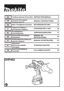 Manuale Makita DHP492 Trapano avvitatore