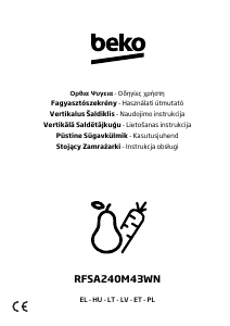 Rokasgrāmata BEKO RFSA240M43WN Saldētava
