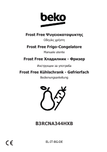 Bedienungsanleitung BEKO B3RCNA344HXB Kühl-gefrierkombination