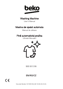 Manuál BEKO WUE 6512 BA Pračka