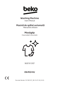 Használati útmutató BEKO WUE7612XST Mosógép