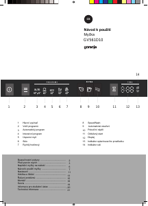 Manuál Gorenje GV561D10 Myčka na nádobí