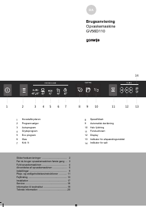 Brugsanvisning Gorenje GV561D10 Opvaskemaskine