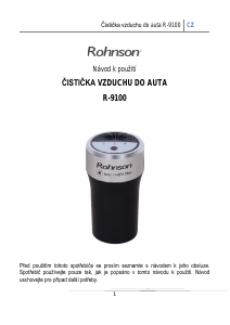 Manuál Rohnson R-9100 Čistička vzduchu
