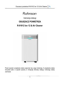 Instrukcja Rohnson R-91912 Ion 12 Oczyszczacz powietrza