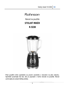 Návod Rohnson R-5338 Mixér