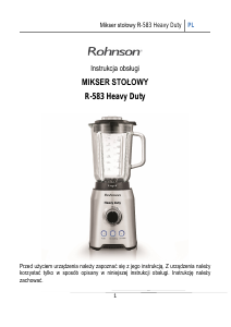 Instrukcja Rohnson R-583 Blender
