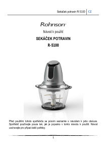 Manuál Rohnson R-5100 Sekáček