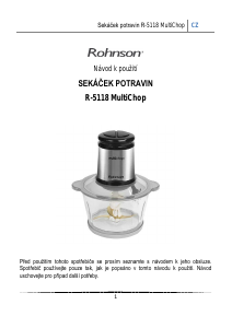 Manuál Rohnson R-5118 MultiChop Sekáček