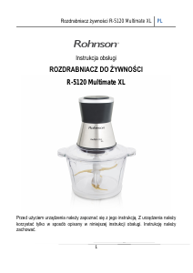 Instrukcja Rohnson R-5120 Multimate XL Rozdrabniacz kuchenny