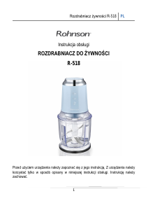 Instrukcja Rohnson R-518 Rozdrabniacz kuchenny