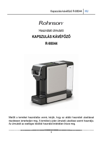 Használati útmutató Rohnson R-98044 Kávéautomata