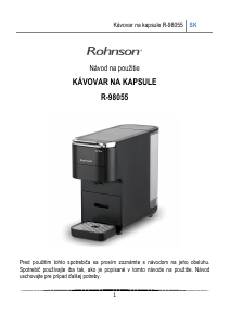 Návod Rohnson R-98055 Kávovar