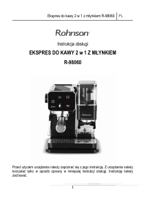 Instrukcja Rohnson R-98060 Ekspres do kawy
