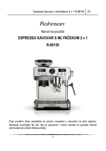 Návod Rohnson R-98150 Kávovar