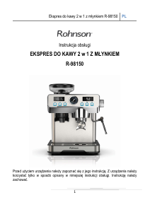 Instrukcja Rohnson R-98150 Ekspres do kawy