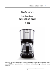 Instrukcja Rohnson R-991 Ekspres do kawy