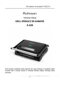 Instrukcja Rohnson R-2109 Kontakt grill