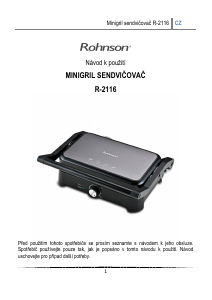 Manuál Rohnson R-2116 Kontaktní gril