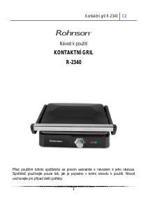 Manuál Rohnson R-2340 Kontaktní gril