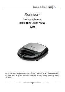 Instrukcja Rohnson R-262 Kontakt grill