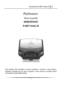 Návod Rohnson R-2687 Family X4 Kontaktný gril