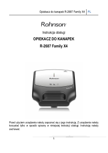 Instrukcja Rohnson R-2687 Family X4 Kontakt grill