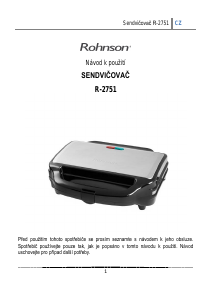 Manuál Rohnson R-2751 Kontaktní gril