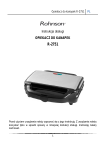 Instrukcja Rohnson R-2751 Kontakt grill