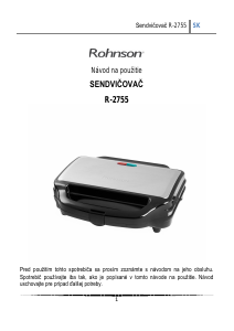 Návod Rohnson R-2755 Kontaktný gril