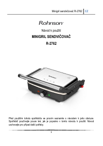 Manuál Rohnson R-2762 Kontaktní gril