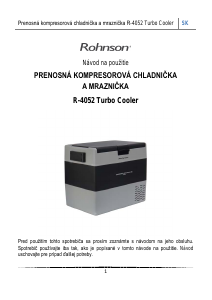 Návod Rohnson R-4052 Turbo Cooler Chladiaci box