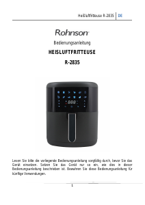 Bedienungsanleitung Rohnson R-2835 Fritteuse