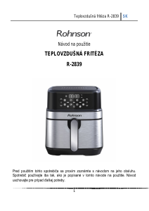 Návod Rohnson R-2839 Fritéza