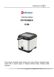 Instrukcja Rohnson R-284 Frytkownica