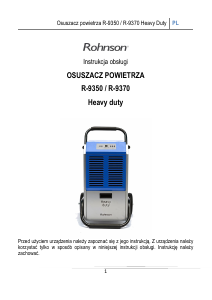 Instrukcja Rohnson R-9350 Heavy Duty Osuszacz