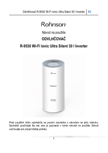 Návod Rohnson R-9530 Odvlhčovač
