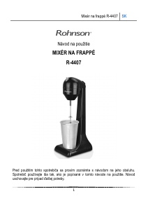 Návod Rohnson R-4407 Miešač nápojov