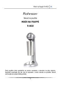 Návod Rohnson R-4410 Miešač nápojov