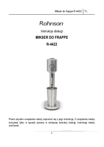 Instrukcja Rohnson R-4422 Mikser do napojów