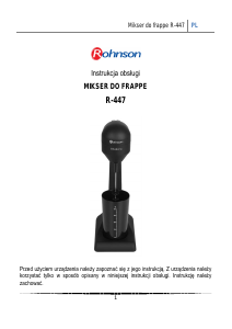 Instrukcja Rohnson R-447 Mikser do napojów